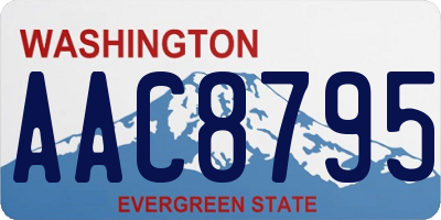 WA license plate AAC8795