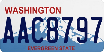 WA license plate AAC8797