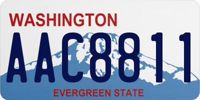 WA license plate AAC8811
