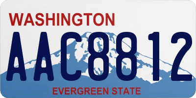 WA license plate AAC8812
