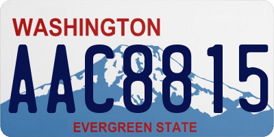 WA license plate AAC8815