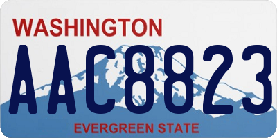 WA license plate AAC8823