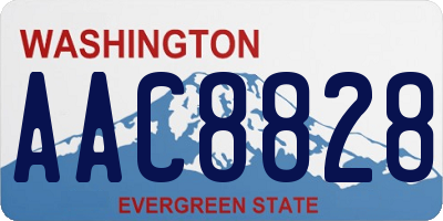 WA license plate AAC8828