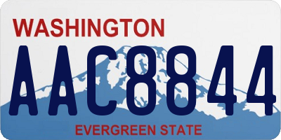 WA license plate AAC8844