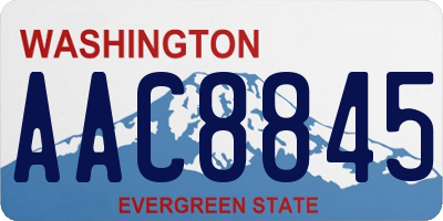 WA license plate AAC8845