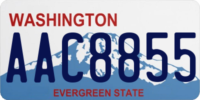 WA license plate AAC8855