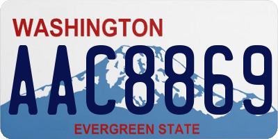 WA license plate AAC8869