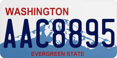 WA license plate AAC8895
