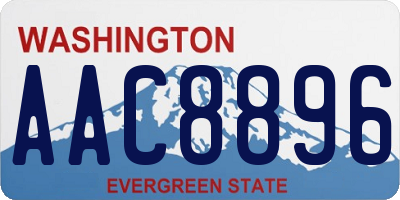 WA license plate AAC8896