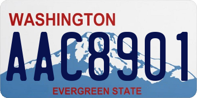 WA license plate AAC8901