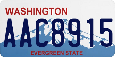 WA license plate AAC8915