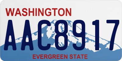 WA license plate AAC8917
