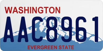 WA license plate AAC8961