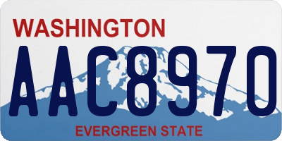 WA license plate AAC8970