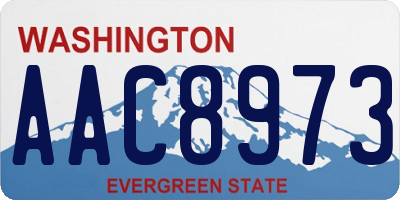WA license plate AAC8973