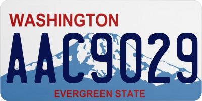 WA license plate AAC9029