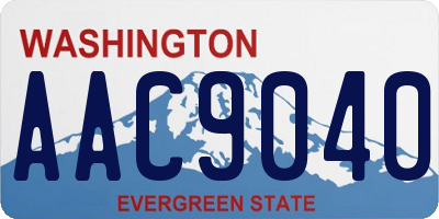 WA license plate AAC9040
