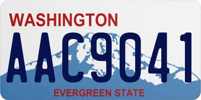 WA license plate AAC9041