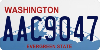 WA license plate AAC9047