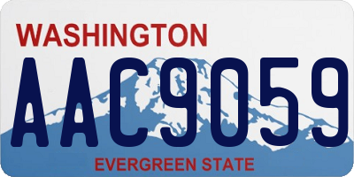 WA license plate AAC9059