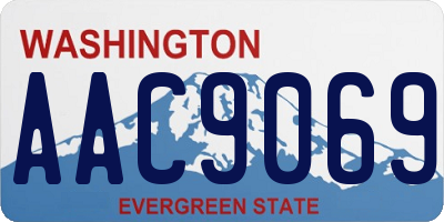 WA license plate AAC9069