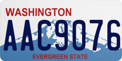 WA license plate AAC9076