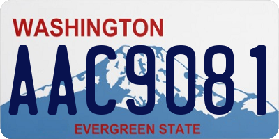 WA license plate AAC9081