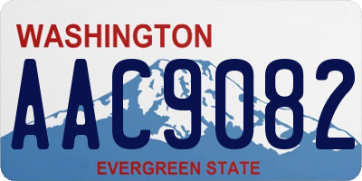 WA license plate AAC9082