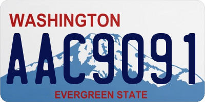 WA license plate AAC9091