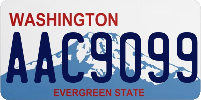 WA license plate AAC9099