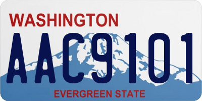 WA license plate AAC9101