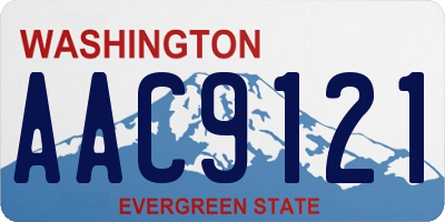WA license plate AAC9121