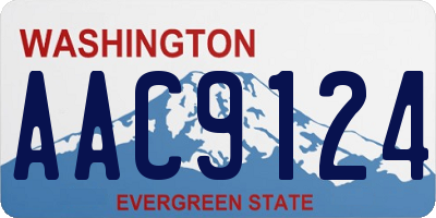 WA license plate AAC9124