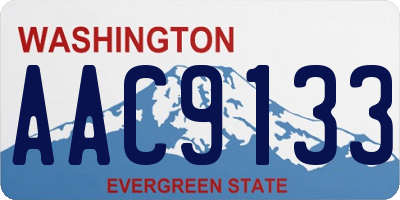 WA license plate AAC9133
