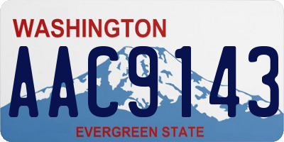 WA license plate AAC9143
