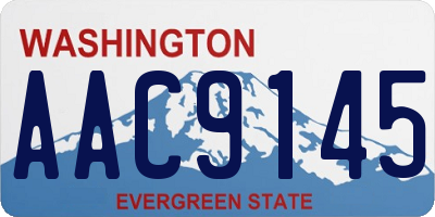 WA license plate AAC9145