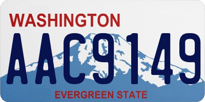 WA license plate AAC9149