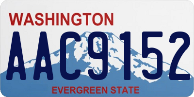 WA license plate AAC9152