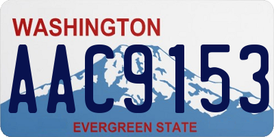 WA license plate AAC9153
