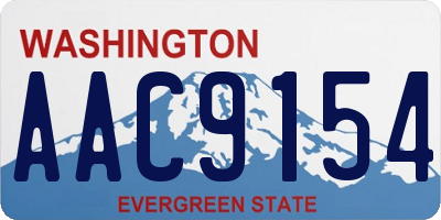 WA license plate AAC9154