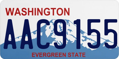 WA license plate AAC9155