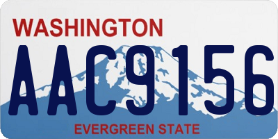 WA license plate AAC9156