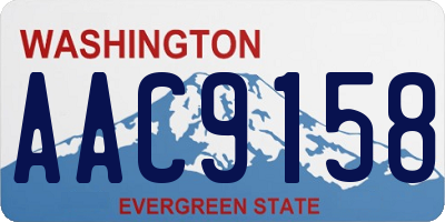 WA license plate AAC9158