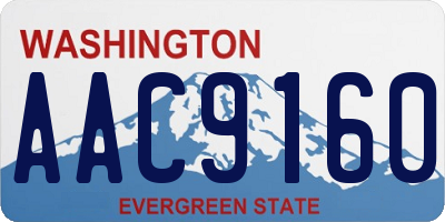 WA license plate AAC9160