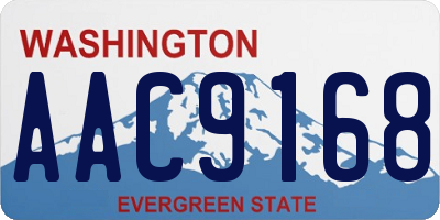 WA license plate AAC9168