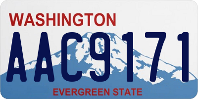 WA license plate AAC9171