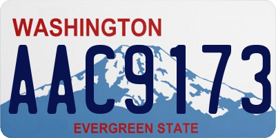 WA license plate AAC9173
