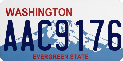 WA license plate AAC9176