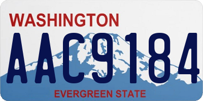 WA license plate AAC9184