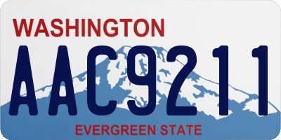 WA license plate AAC9211
